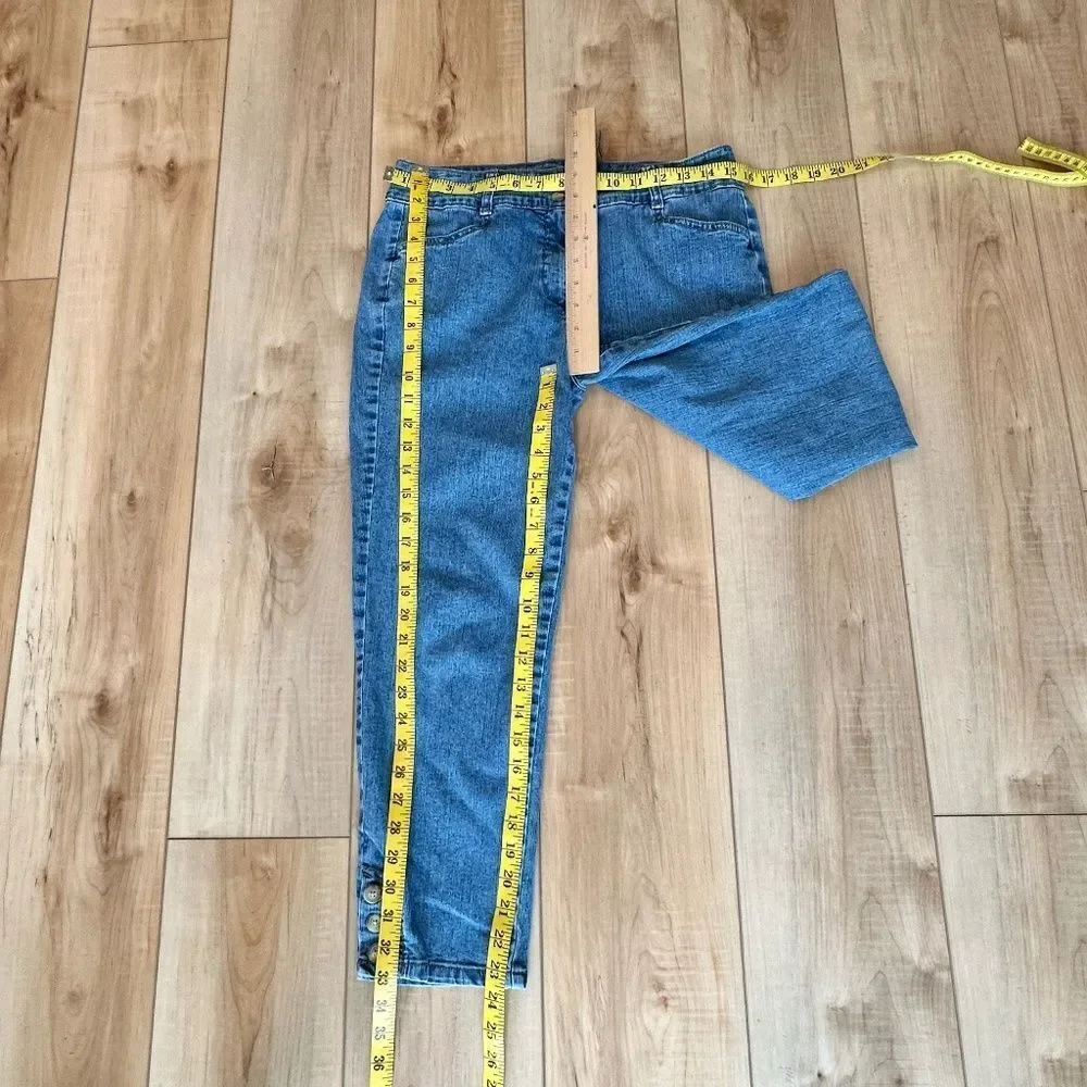 Charter Club Straight Leg Stretchy Crop - Ankle Jeans Blue Size 8